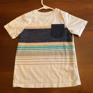 Garanimals Multicolor Striped Tee with Navy Pocket